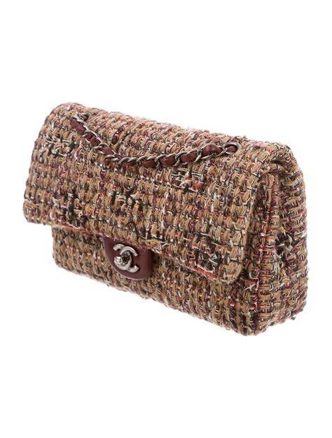 chanel flap bag tweed|Chanel vintage tweed bag.